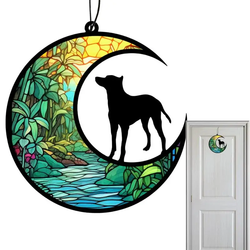 

Moon декоративная собачка универсальные красочные акриловые украшения «сделай сам» для собак, милые подарки на память, потеря сочувствия собаки, подарок для автомобиля