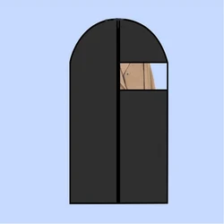 Waterproof Dustproof Garment Protector and Closet Organizer - 3PCS (Black - 60X140CM)