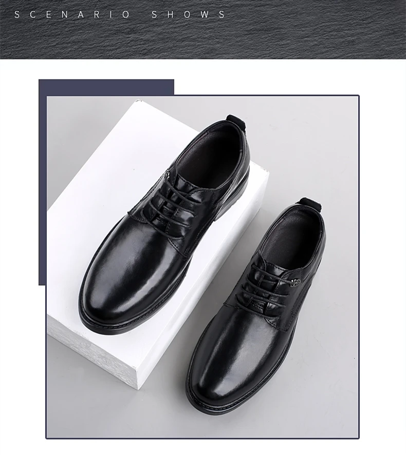 6CM Versteckte Erhöhung Herren Oxford Schuhe Business Formelle Elevator Lederschuhe Komfortable Rutschfeste Hochzeits- und Partyschuhe – Detail 15