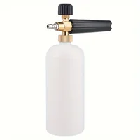 1/4" Quick Connect Foam Gun, Adjustable Nozzle & Foam Bottle for High-Pressure Car Washing 1
