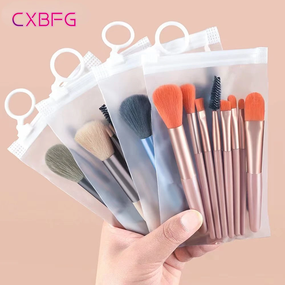 8Pcs Mini Makeup Brush Set Blusher Eyeshadow Brush Loose Powder Foundation Brushes Portable