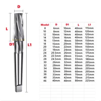 1: 10 spiral groove taper machine reamer HSS taper shank reamer 8-46mm, used for cutting and grinding holes in machine tools 2