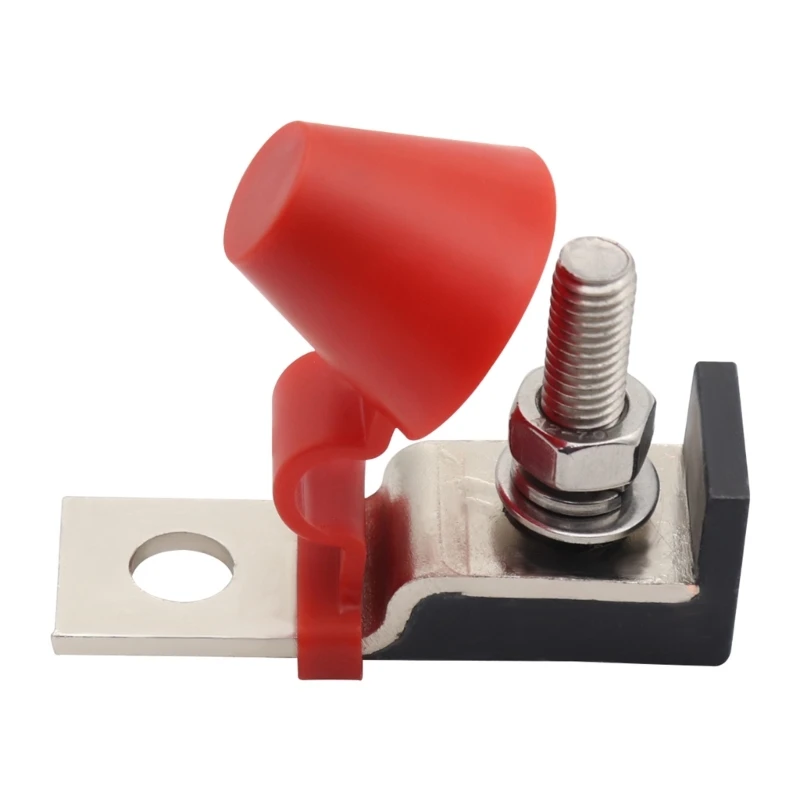 Marine Fuse Block MRBF Terminal Fuse Block 300A 58V-DC Max Single Stud 5/16" (M8) Compact Marine Battery Fuse D7YA
