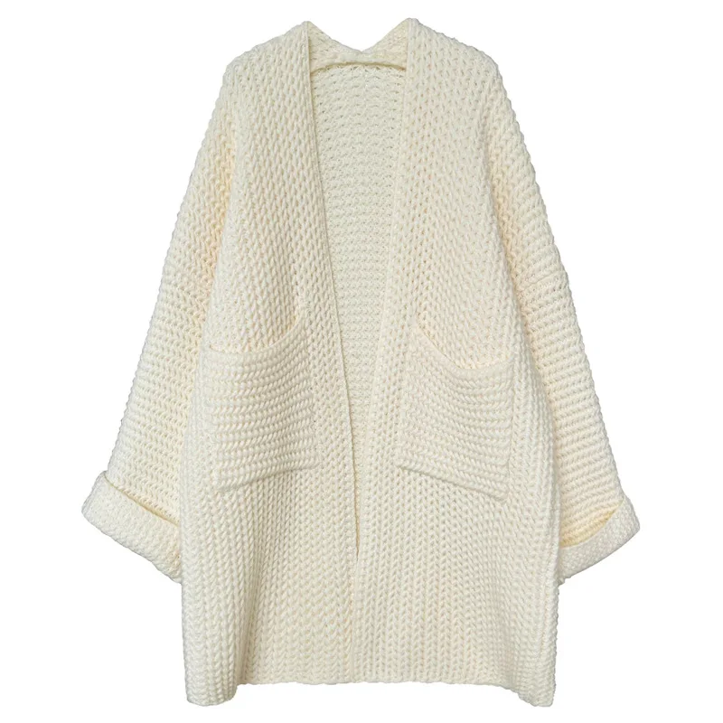 Women Loose Knitted Sweater Casual Long Sleeve