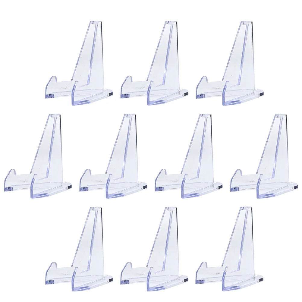 

10 Pcs Plate Stand Photo Display Acrylic Stands Easel Card for Sports Cards Picture Rock