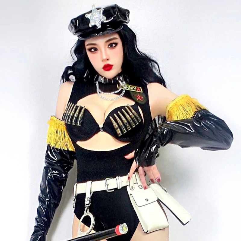 

2023 Sexy Bodysuit Nightclub Bar Dj Performance Costumes Women Gogo Dancers Outfits Pole Dance Clothing Stage Outfits DN15732