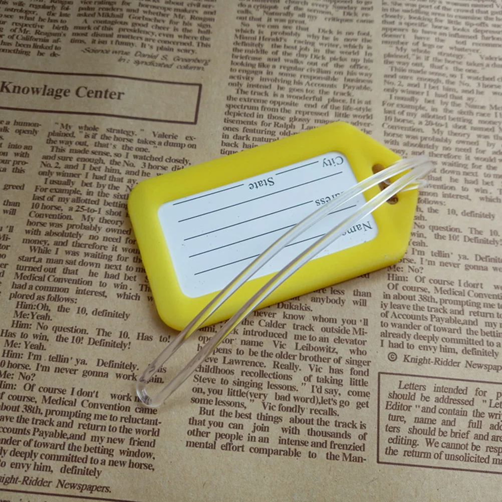 1 Set 100 Pcs PVC Luggage Loops Name Loops Straps ID Cards Loops (Transparent) Name Tag Loop ID Strap 2