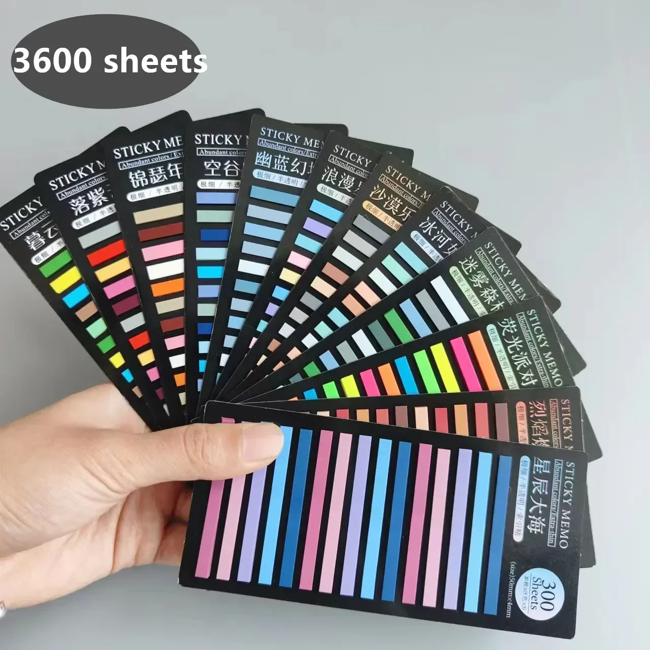 Sticky Stationery 3600 Books Sheets Aesthetic Annotation Transparentes It Posted Bookmarks Notepad Read Notes Self-adhesive Tabs