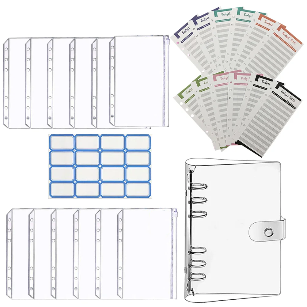 

Budget Book Clear Stickers Small Zipper Envelopes Planner with Cash Binders The Notebook