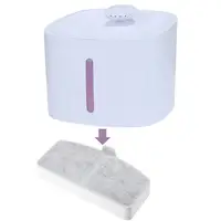 ไส้กรองน้ำสำหรับแมวน้ำพุ10แพ็คไส้กรองน้ำพุถ่านกัมมันต์สำหรับสัตว์เลี้ยงไส้กรองการไหลเวียนของน้ำทรงสี่เหลี่ยมผืนผ้า 2