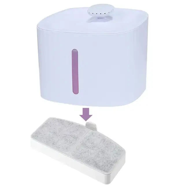 ไส้กรองน้ำสำหรับแมวน้ำพุ10แพ็คไส้กรองน้ำพุถ่านกัมมันต์สำหรับสัตว์เลี้ยงไส้กรองการไหลเวียนของน้ำทรงสี่เหลี่ยมผืนผ้า 2