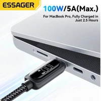 Essager USB Type C To USB C Cable 100W 5A PD Fast Charging Wire Cord For iPhone 16 Macbook Samsung Type-C Digital Display Cable - Image 3