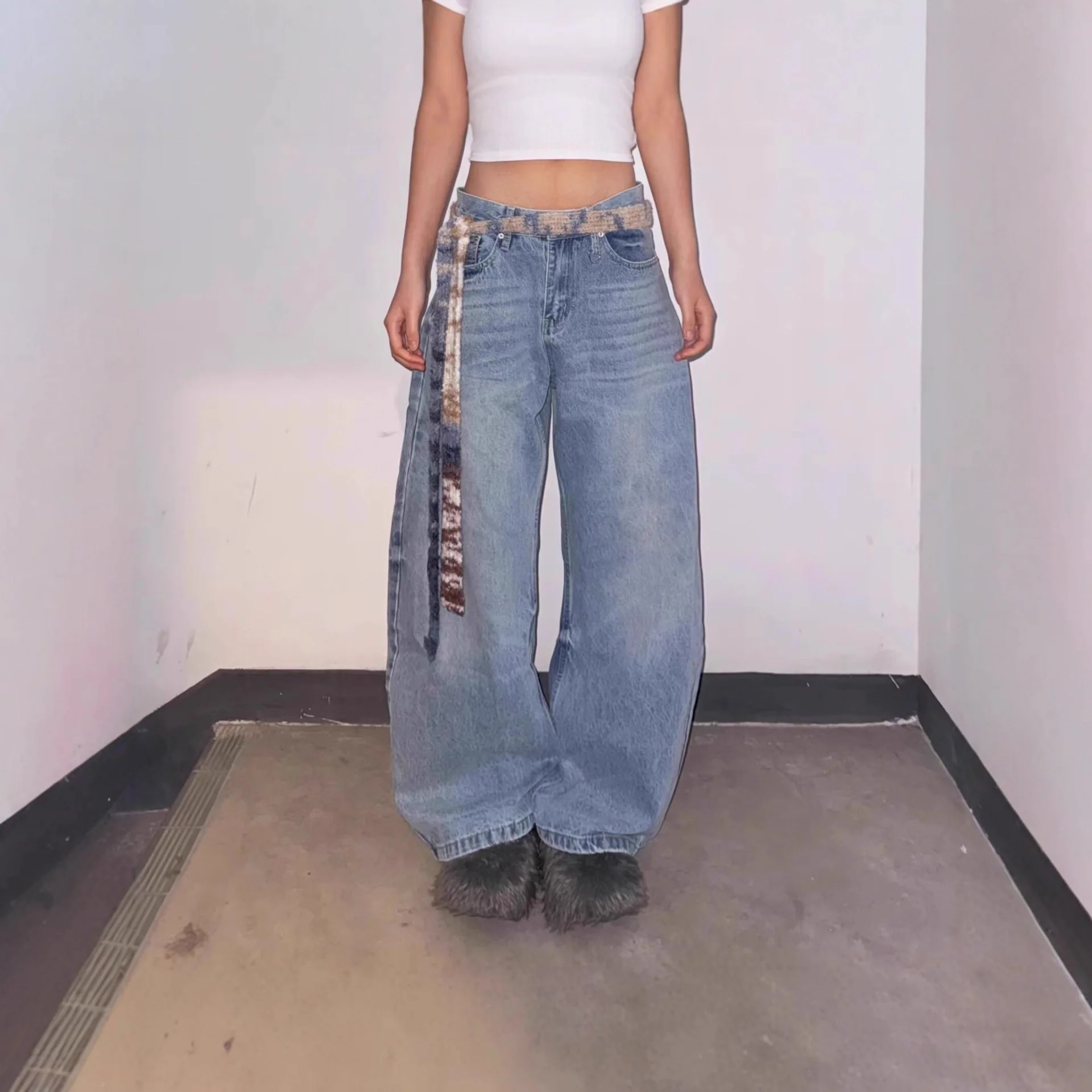 جينز نسائي مقاس كبير مريح