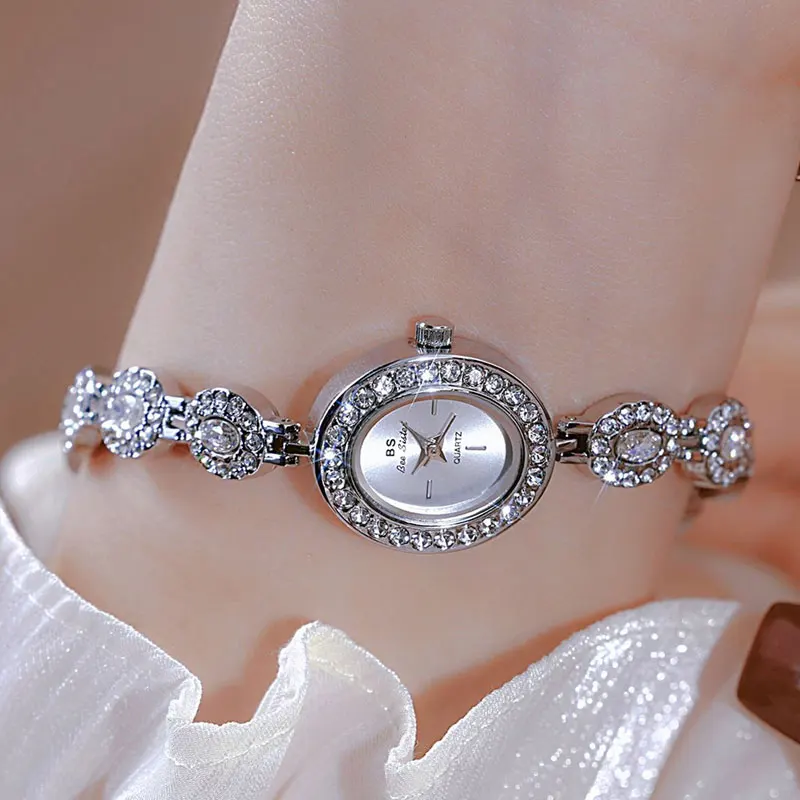 2024 Palace Style Oval Colored Rainbow Water Diamond Luxury Women\'s Watch Exquisite and Elegant Wrist Watch for Women\'s Gifts
