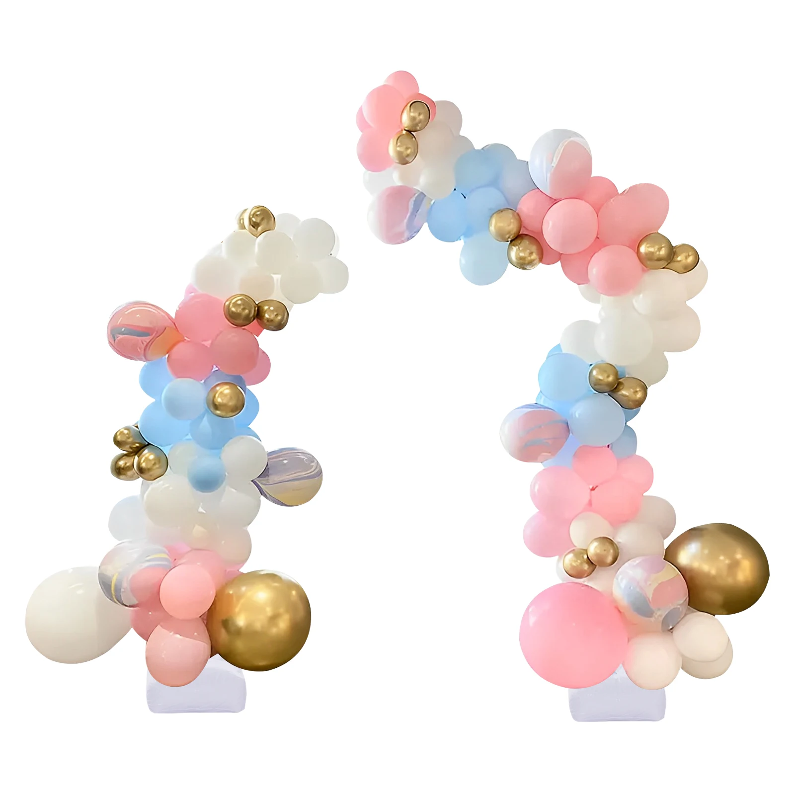 Weihnachtsdekorationen, Ballonbogen, flexibles Halterungsset (Halterung 1,5 m + Halterung 2,5 m + Zubehör), Ballonbogen-Set