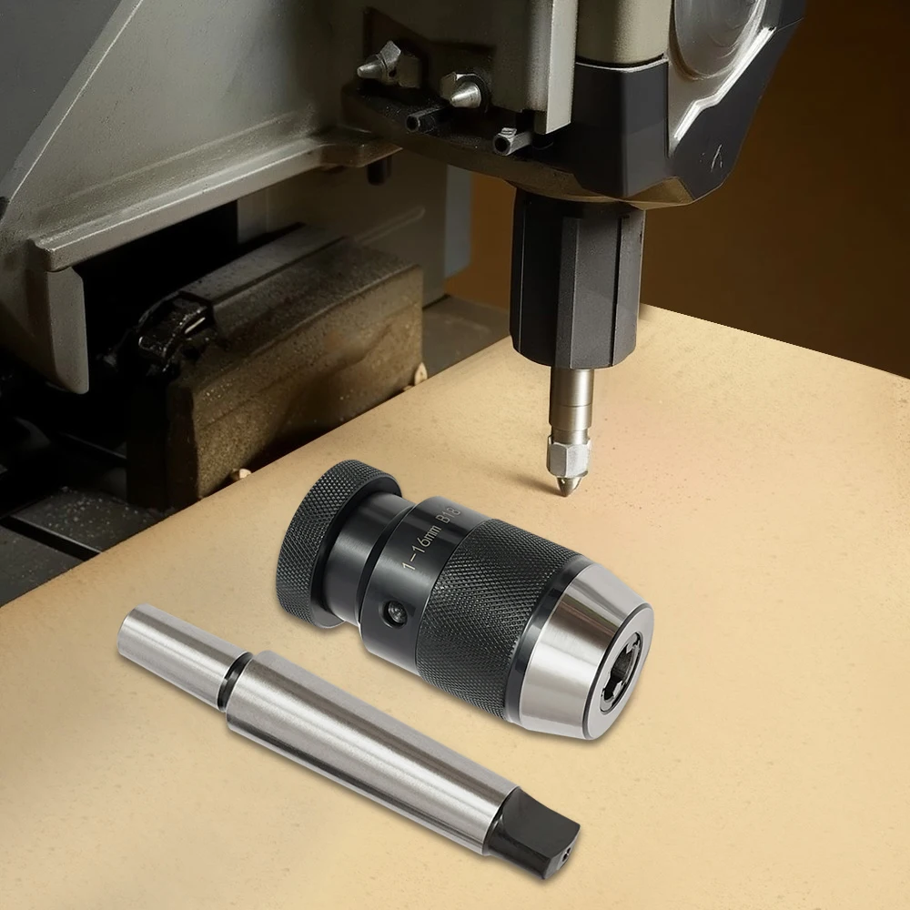 MT3-B18+1-16-B18 Selbstspannendes Bohrfutter, robust, 1–16 mm Klemmung, 0,01 mm Präzision für Bohrmühle, Drehmaschine, Schlagbohrmaschine – Detail 6