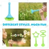 Big Bubble Wands Set 8 Hole Bubble Blower Set Creative Trumpet Shaped Bubble Maker with Tray Summer Party Favors Outdoor Toys 2