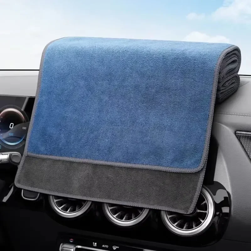 Microfiber Cleaning Towel Double-sided Drying Cloth Car Care Household Window Bathroom Cleaning 30/40/60/75cm