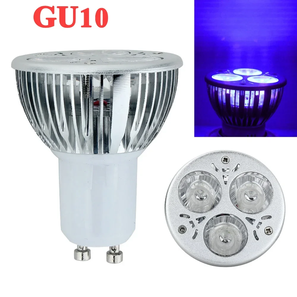 UV Disinfection Lamp 3W E27/GU10/MR16 UV Ultraviolet Purple Light LED Bulb 85-265V/12V Home Bedroom Kitchen Energy efficient