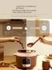 220V Slow Cooker Purple Clay Electric Soup and Stew Pot Home Electric Stewpot Bain-marie Saucepot 2.5L Liner +0.5Lx3 Small Liner 4