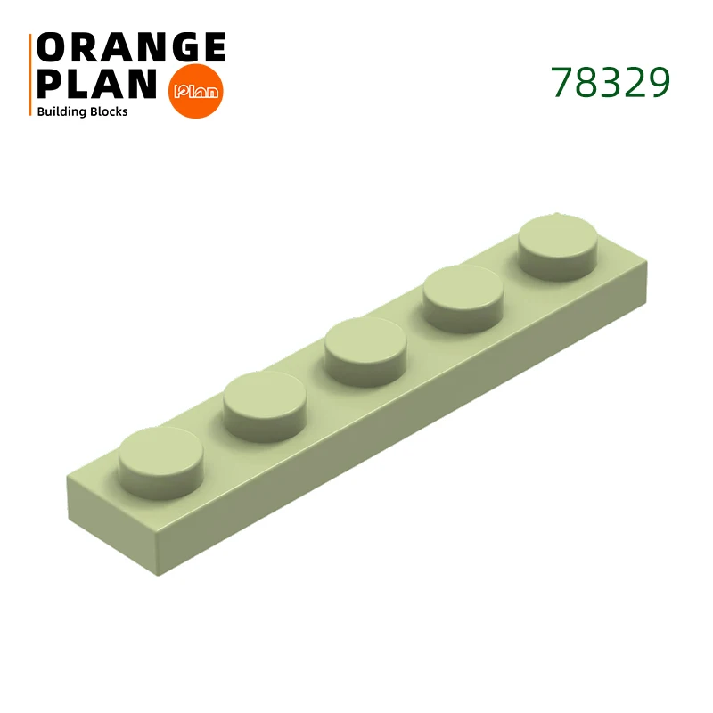 Vibrant Orange Building Plate 100g - Creative DIY Toy Assembly Parts