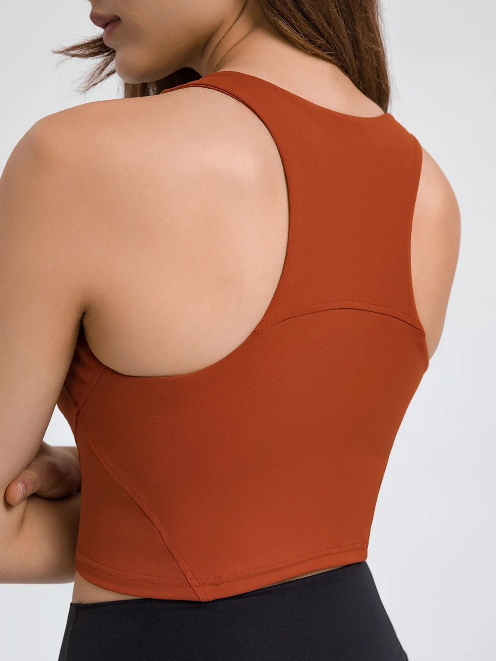 Nepoagym Women FLAME Crop Tank Top Bra High Neck Sport Top with Built in Bra Racerback Workout Tanks for Running Yoga Fitness sports bra womens bras sports underwear gym top gym tank top crop tops womens lingerie womens camisole top women lingerie sports tank top women undershirt