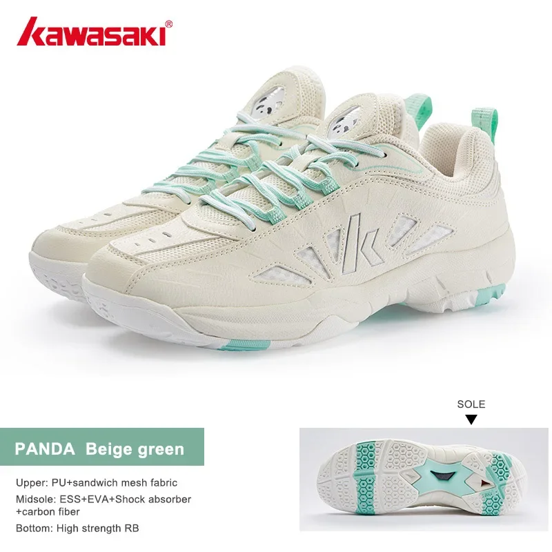 Kawasaki 2024 PANDA Unisex Men's Shoes Badminton Shoes