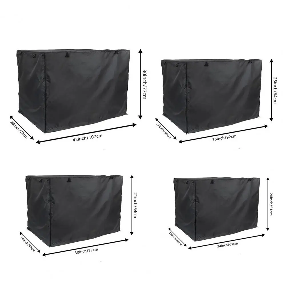 Title 8, Wear-resistant Pet Kennel Cover Black Good Vent...