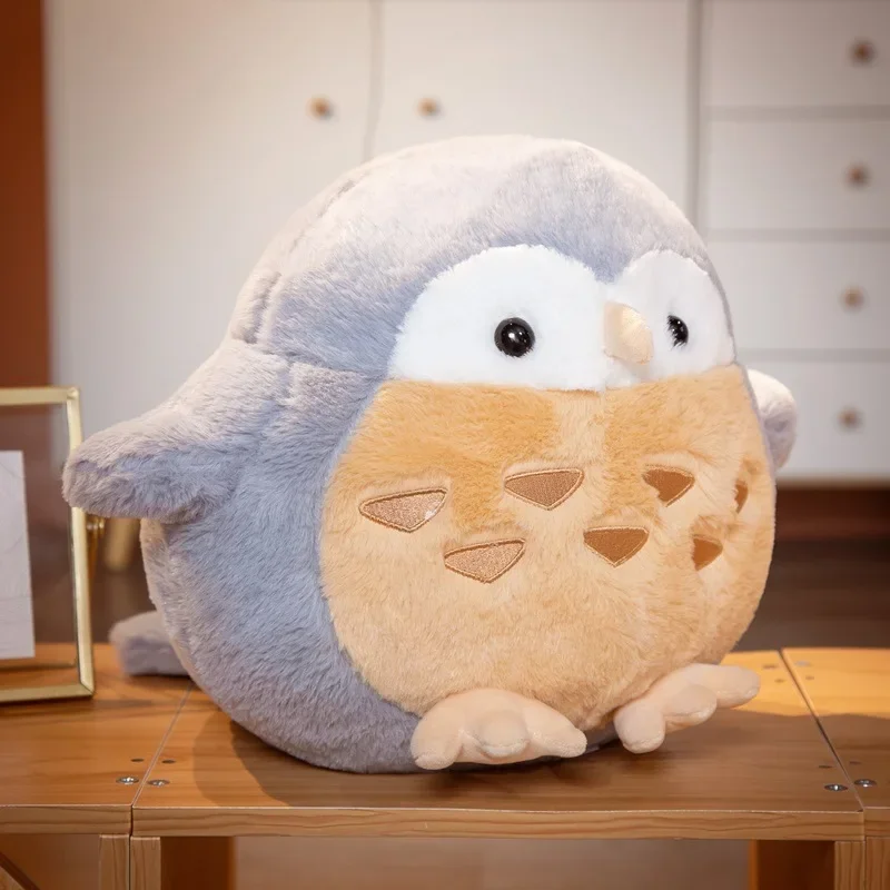 38/45cm White Gray Doll Crystal Super Soft Owl Creative Plush Toy Cute Down Cotton Plush Toy