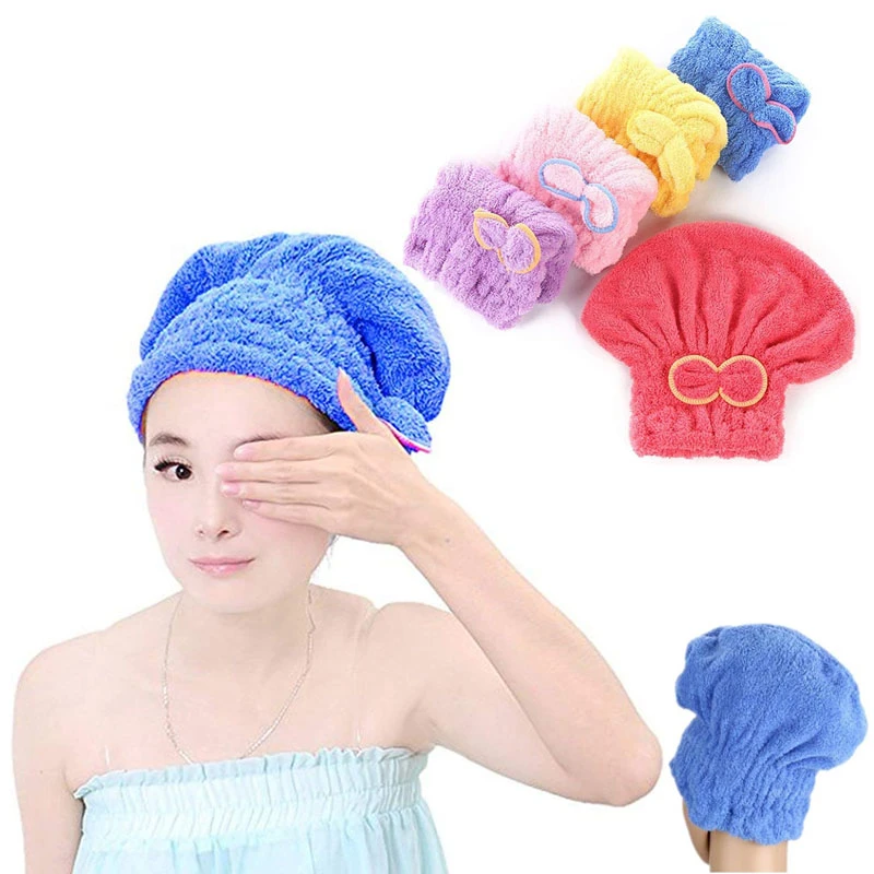 Microfibre Quick Hair Drying Bath Towel Thick Coral Fleece Absorbent