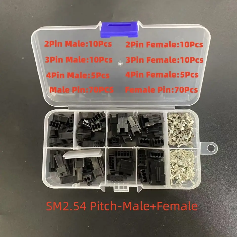 1Box JST SH1.0/1.25/PH2.0/XH2.54/VH/SM/KF2510 Connector Kit - Male/Female Housing & Crimp Terminal for Electronics image 4