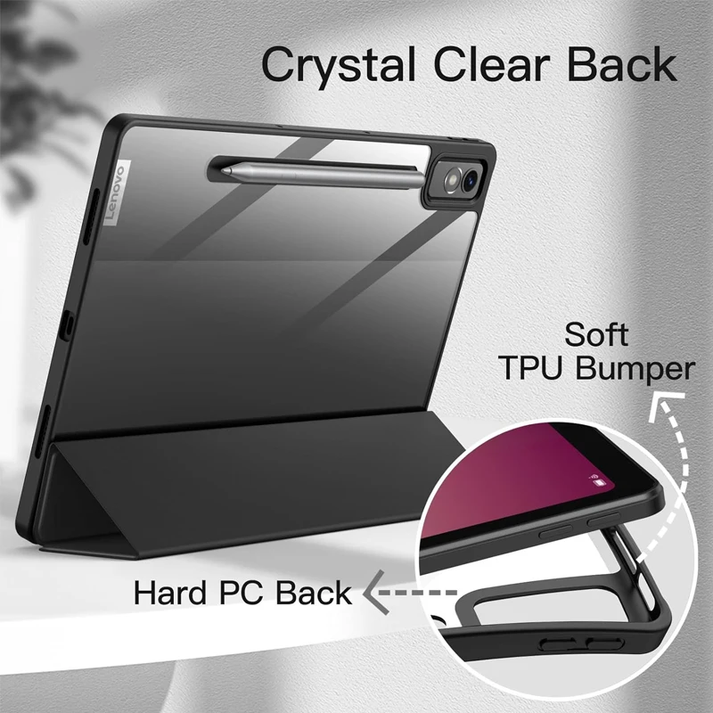 12.7-inch Tablet Case with Pen Holder and Acrylic Cover