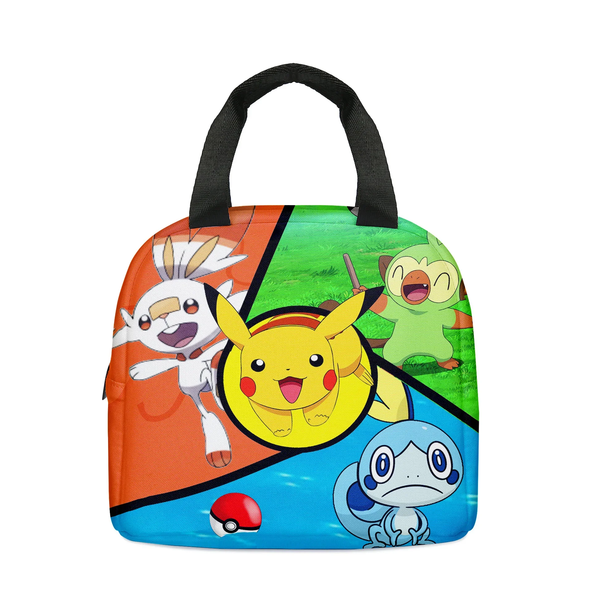 

Pikachu Pet Elf POKEMON Meal Bag Cartoon Tote Bag Ice Bag Children's Lunch Bag Picnic Insulation Bag Portable