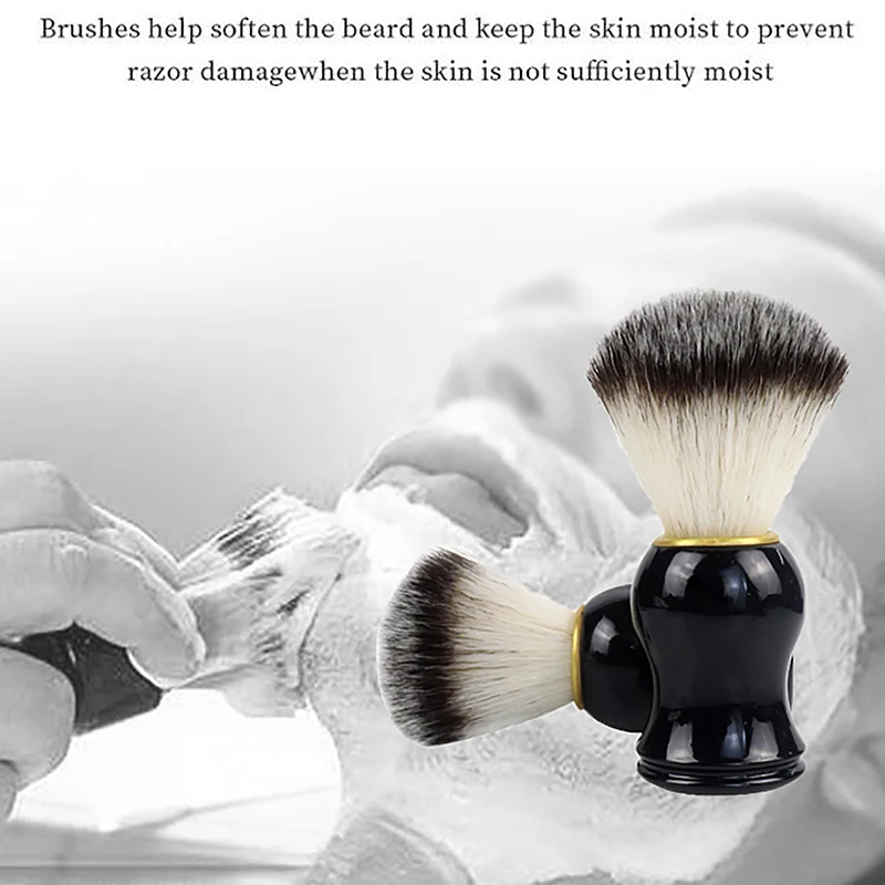 Beard Shaving Brush Makeup Brushes Wooden Handle Salon Barber Soap Foam Shave Men Facial Cleaning Tool