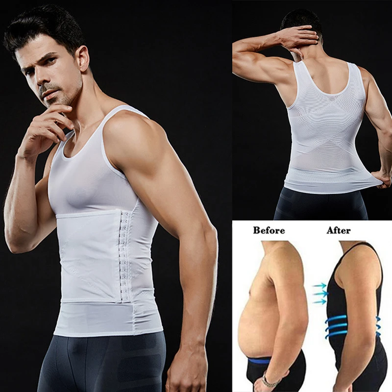Men's Compression Shirts Abdomen Shapewear Tummy Slimming Sheath Vest