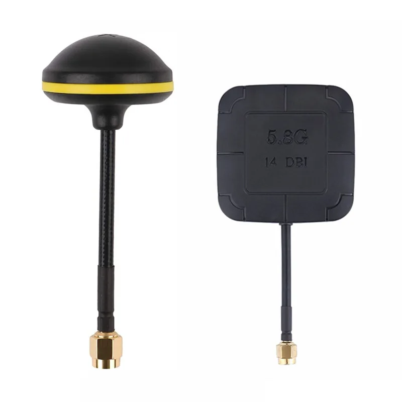 Antenne Champignon 5.8GHz 7dBi + Panneau 14dBi RP-SMA Mâle pour FPV RC