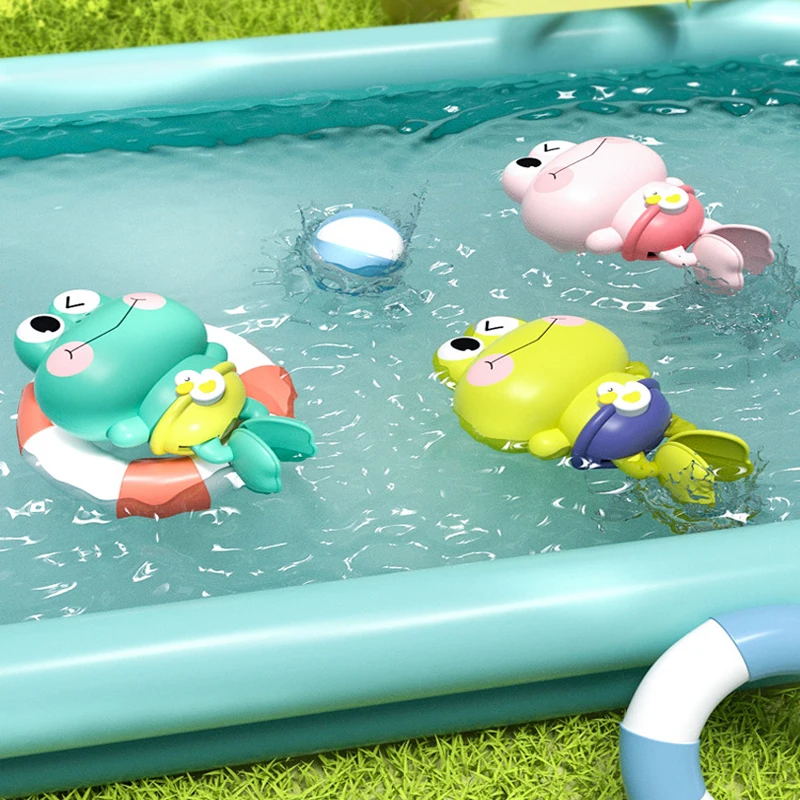 Baby Bath Toys Kids Swimming Pool Clockwork Animals Toys Cute Bathing Frog Children Bathroom Shower Bathtub Water Play Game Toys 5