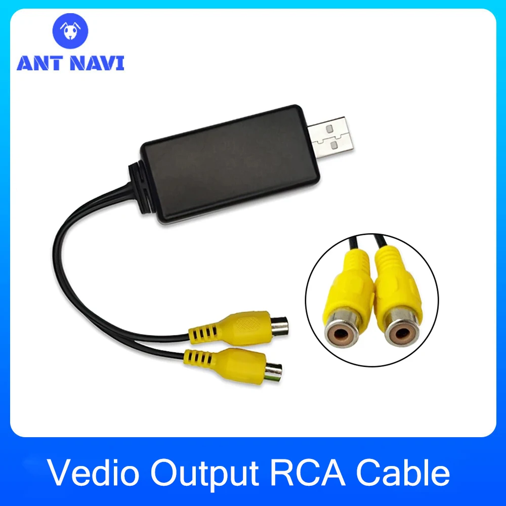 Usb Video Output Line RCA Cable For Car Radio Multimedia Player