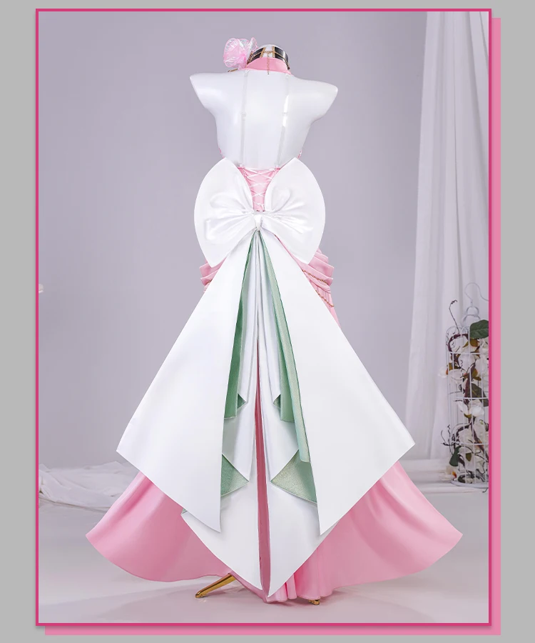 Code Geass C.C. Cosplay Kostüm Perücke Rosa Dress Uniform Halloween Party für Erwachsene Frauen 16