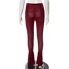 2025 Spring Women See Through Mesh Flare Pants Fashion Sexy High Waist Stretch Boot Cut Trousers Club Party Streetwear Bottoms 3