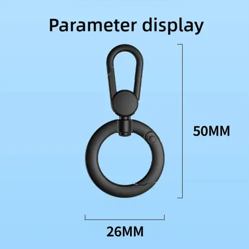 Metal Phone Lanyard Gasket Patch Rotatable Metal Buckle Hanging   Steel Clip Card Cord Tab Mobile Phone Accessories - Image 6