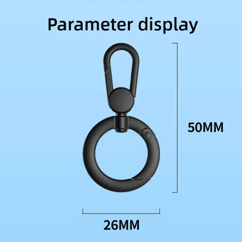 Metal Phone Lanyard Gasket Patch Rotatable Metal Buckle Hanging   Steel Clip Card Cord Tab Mobile Phone Accessories - Image 6
