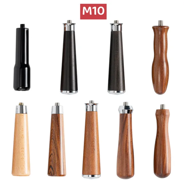 Coffee Solid Wooden Handle M10, Filter Holder Espresso Coffee Machine Tools Accessories For Barista Home