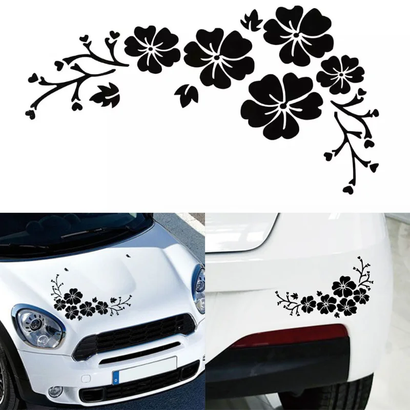 

Flower Decal Car Stickers Auto Motorcycle Bumper Door Scratch Cover Decals Vinyl Car-Styling Exterior Stickers Car Accessories