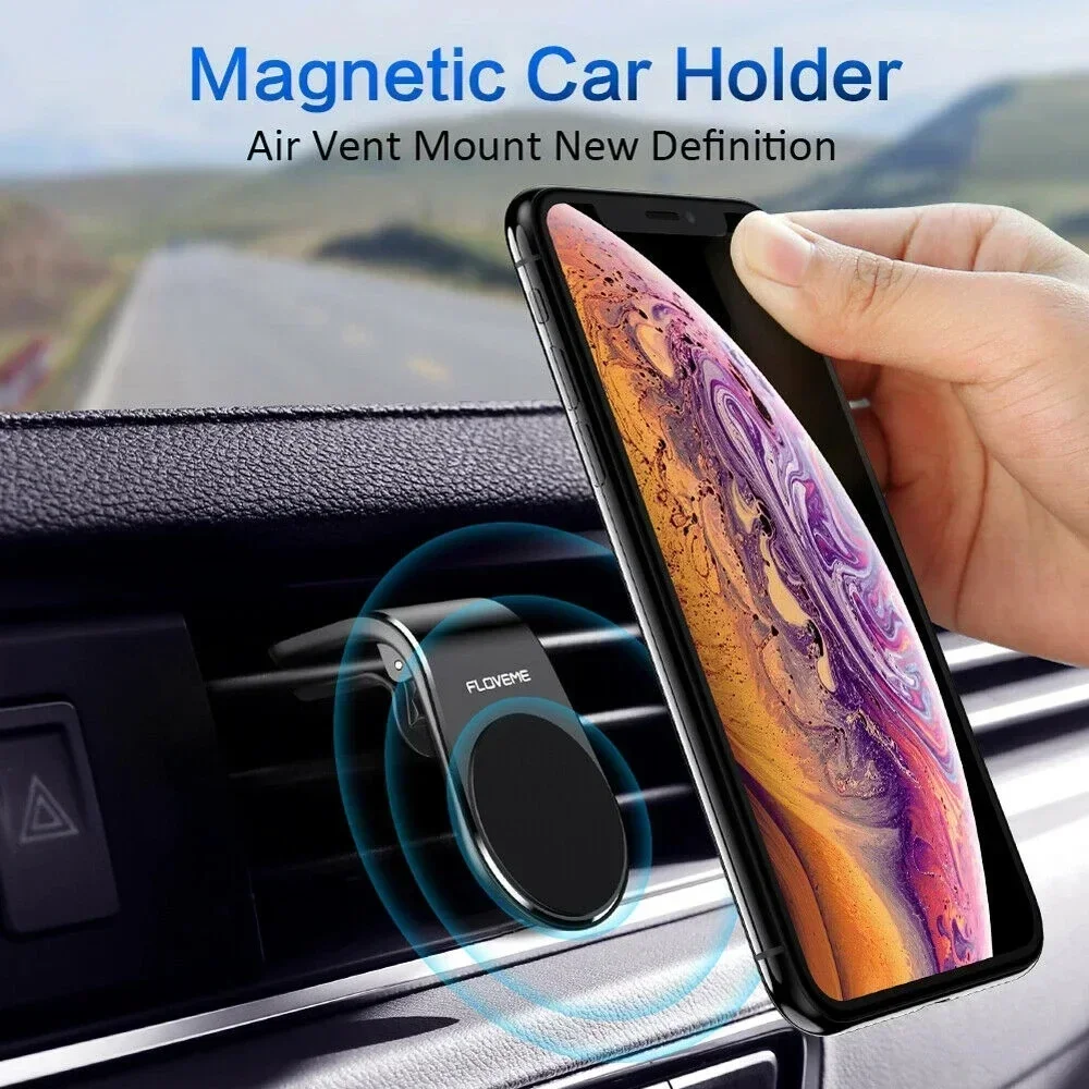 Metal Magnetic Car Phone Holder Air Vent Mount Strong Suction Universal Car Phone Stand For All Phones