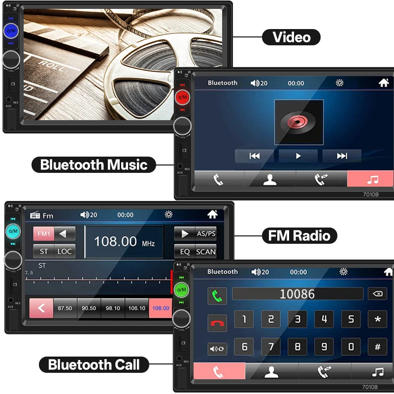 7 inch Car Stereo Radio 1 din Autoradio MP5 Player Touch Screen FM Stereo Receiv
