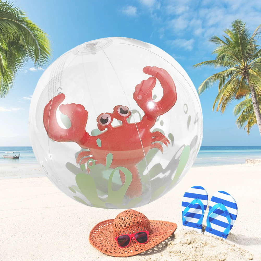 Inflatable Ball Toys PVC Elastic Blow Up Swimming Ball Crack Resistance Durable Portable Easy Operation for Holiday Game Party