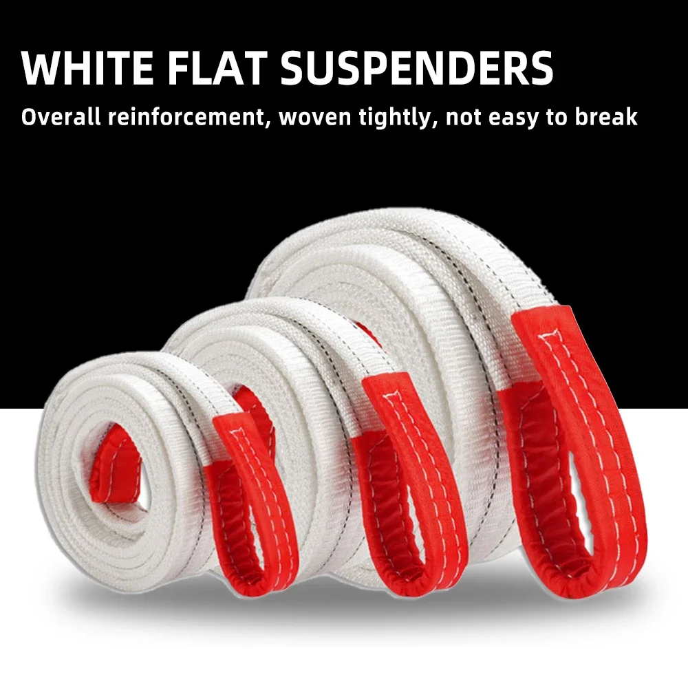 Lifting Belt 2Tx1M Industrial Wear Resistant Flat Trailer Sling Crane Hoisting Cargo Polyester