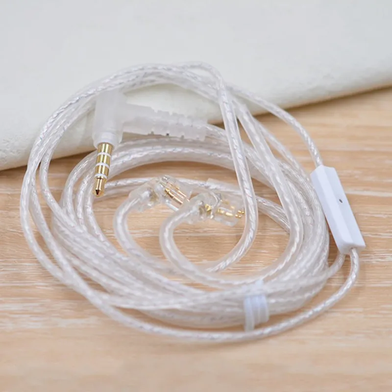 Kz-フラットケーブル付き有線イヤホン,3.5mm,高純度,銅,銀メッキ