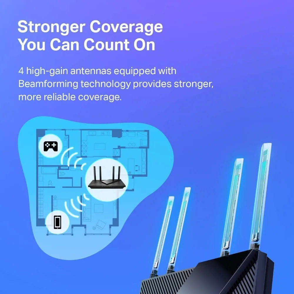 AX1800 WiFi 6 Router V4 (Archer AX21) – Dual Band Wireless Internet Router, Gigabit Router, Easy Mesh 6